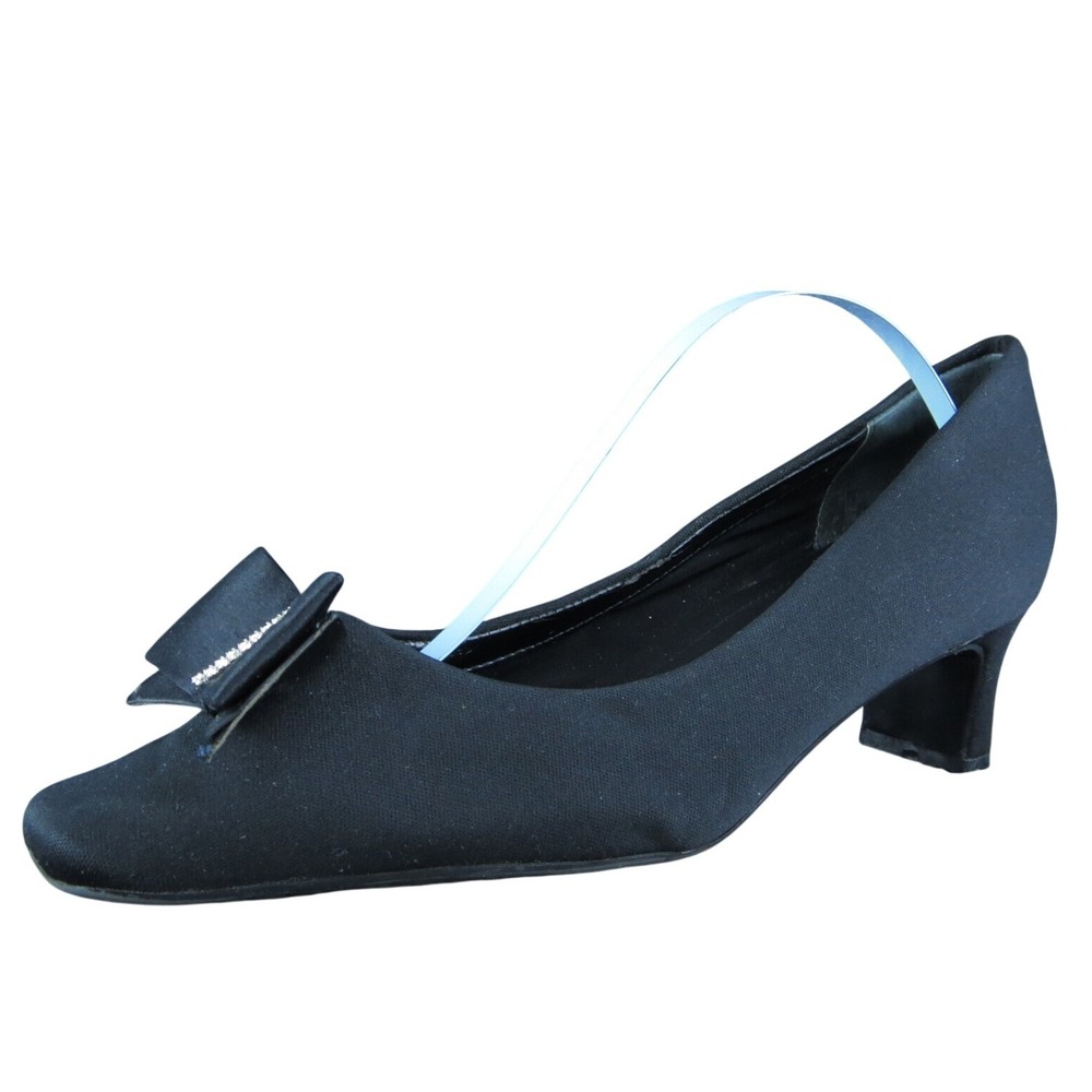 Easy Spirit Donovans Women Pump Heel Shoes Size 6.5 Medium Black Fabric‎